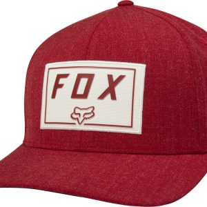CZAPKA Z DASZKIEM FOX TRACE FLEXFIT Czerwona przod